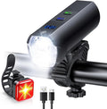 2026 New Bike Lights for Night Riding, 5000mAH Rechargeable Bicycle Lights Front and Rear, 11+5 Modes Bike Headlight & Tail Light Set, Super Bright Bike Front Lights, High Beam+Low Beam, Waterproof