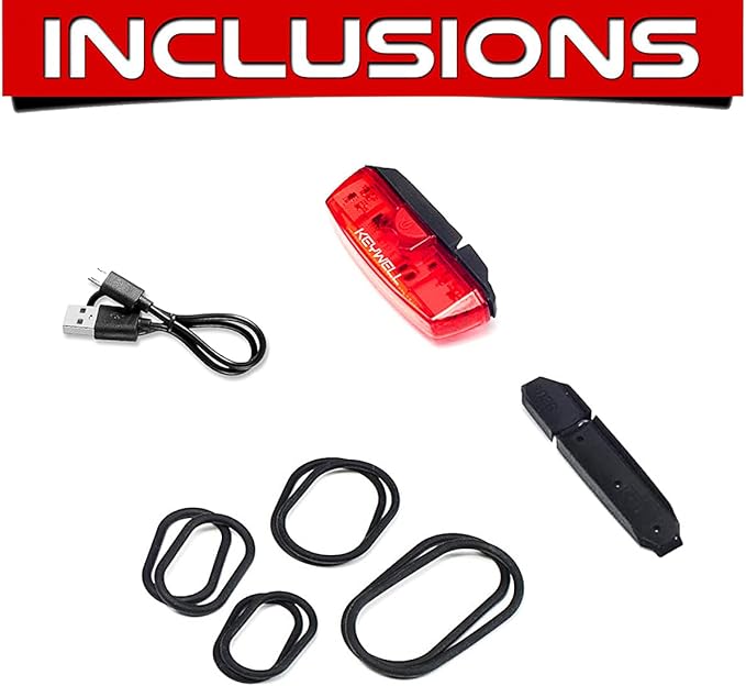Bike Tail Light USB Rechargeable - Super Bright LED Rear Bicycle Light Clip On as Red Back Taillight with 6 Lighting Modes for Road Mountain Cycling Safety Accessories (Red)