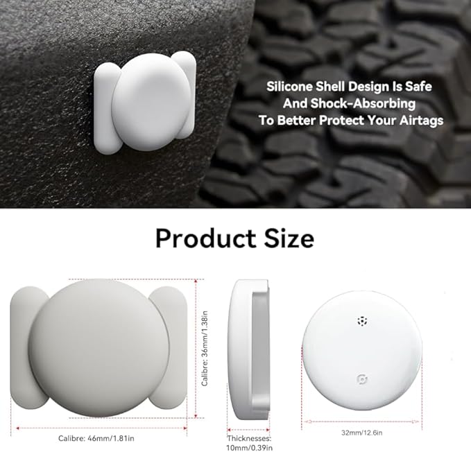 Car GPS Tracker for Vehicles Worldwide GPS Tracker for Vehicles Work with Find My (iOS Only), Car Vehicle Tracking Anti-Lost Locator with App for Cars, Wallet, Pets, Luggage (White)