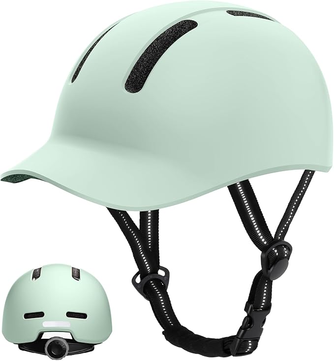 Shinmax Adult Bike Helmet for Men & Women - Lightweight Adjustable Baseball Cap Style Cycling Helmet with Reflective Strip, Perfect for Urban Commuter & Road Biking