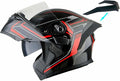 1Storm Motorcycle Modular Full Face Helmet Flip up Dual Visor Sun Shield: HB89 Arrow Red