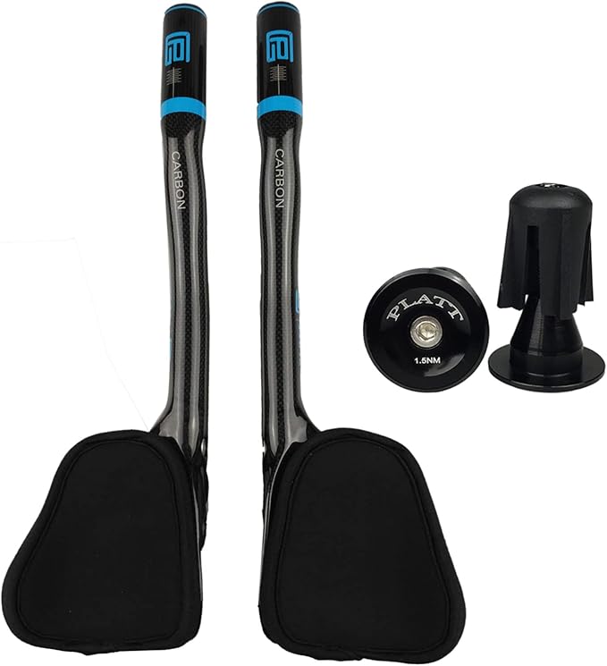 PLATT Carbon TT Handlebar Bicycle Aero Bars Tri Bars Cycling Rest Handlebar for Mountain Bike and Road Bike 31.8mm (Gloss Blue)