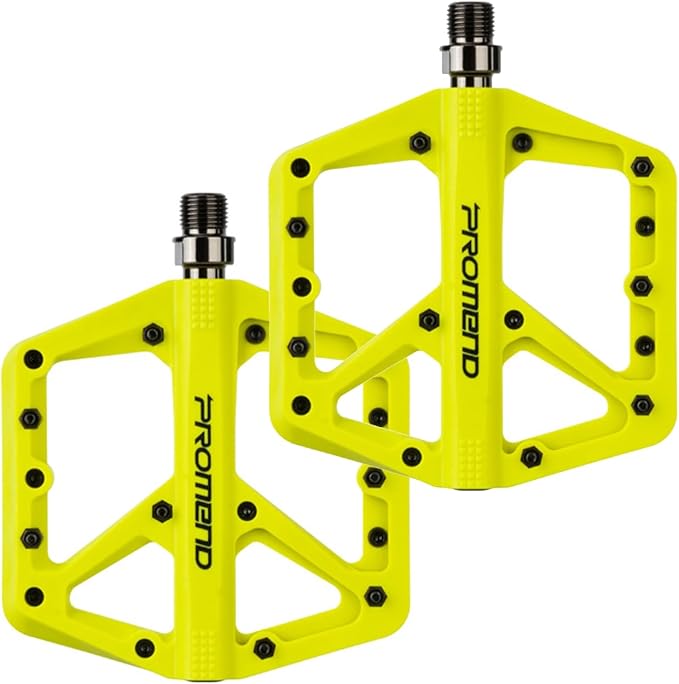 Mountain Bike Pedals - Durable Nylon DU Bearing Platform Pedals for MTB and BMX