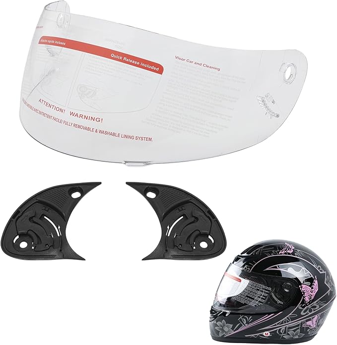 TCMT Clear Motorcycle Scooter Replacement Flip Up Full Open Face Helmet Visor Shield For TCMT DOT Adult Street Bike ATV Helmet Anti-fog treatment Anti-UV treatment Anti-scratch treatment