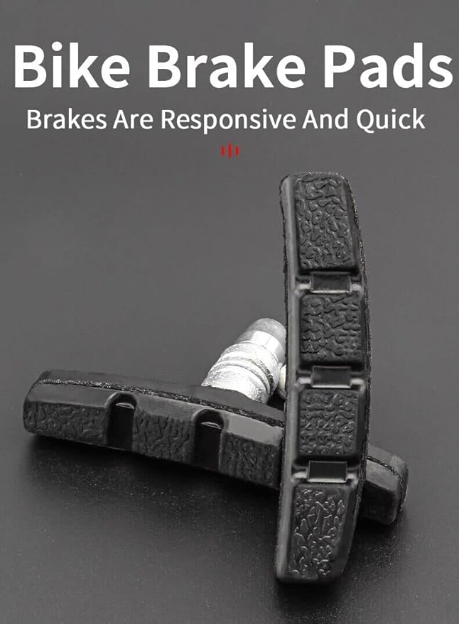 5 Pairs High Grade Bike V-Brake Pads | Professional Mountain Bicycle Brake Shoes | 70mm Blocks Shoes with Hex Nut and Shims | Universal Bicycle Brake Blocks Set - Bike Accessories