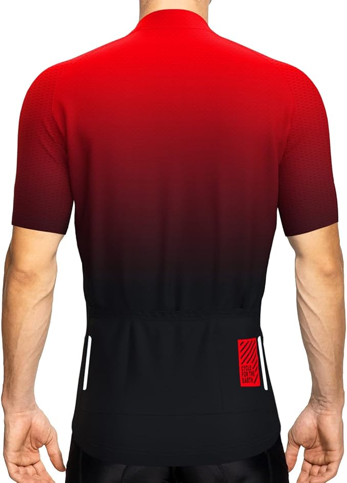 Lo.gas Cycling Jersey Men Short/Long Sleeve Bike Biking Shirts Full Zip with Pockets Road Bicycle Clothes