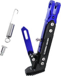 Motorcycle Universal Kickstand Adjustable Modified CNC Aluminum Alloy Adjustable Tripod Holder Kickstand Foot Side Support Stand Motor Scooter Motorbike Motocross Electric Dit Pit Bike （Red) (Blue)