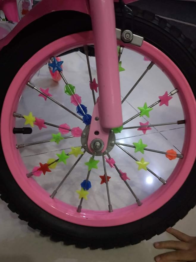 Girls Bike Decorations Kid Bicycle Accessories Kit- Bike Wheel Spoke Beads,Bike Streamers Tassel Ribbon, Bike Horn Bell,Bike Front Handlebar Basket