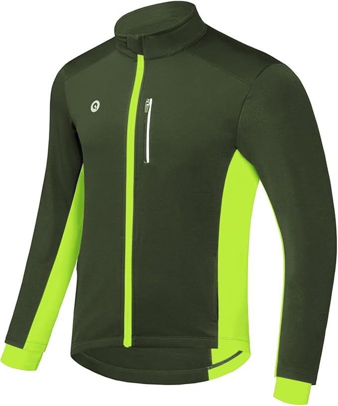 Przewalski Cycling Bike Jackets for Men Winter Thermal Running Jacket Windproof Breathable Reflective Softshell Windbreaker