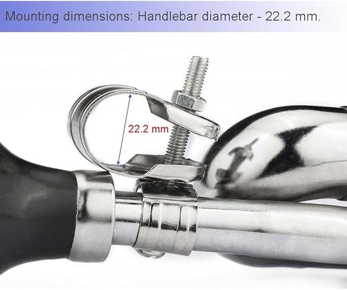 2 Pack Bugle Horn, Coolrunner Retro Clown Horn, Kids Bike Horn, Classic Vintage Metal Twist Loudspeaker Siren Hooter Snail Air Horn for Vehicles Bicycles Golf Cart