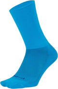 DEFEET | Aireator 6" - D-Logo Double Cuff Cycling Socks | For Biking, Running, & Everyday Adventures | Process Blue | Medium