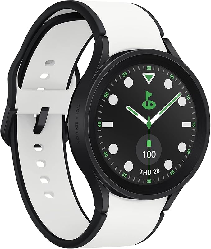 SAMSUNG Galaxy Watch 5 Pro Golf Edition, 45mm Bluetooth Smartwatch w/ Body, Health, Fitness and Sleep Tracker, Improved Battery, Enhanced GPS Tracking, US Version, Black Bezel w/Two-Tone Band