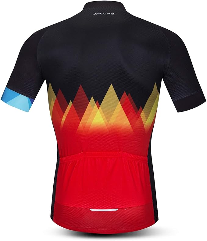 JPOJPO Men's Cycling Jersey Bike Shirt Short Sleeve MTB Summer Clothing Bicycle Tops Jacket S-3XL