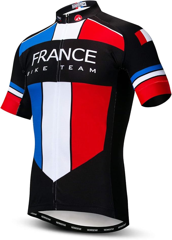 Men's Cycling Jerseys Tops Biking Shirts Short Sleeve Full Zipper Bike Clothing