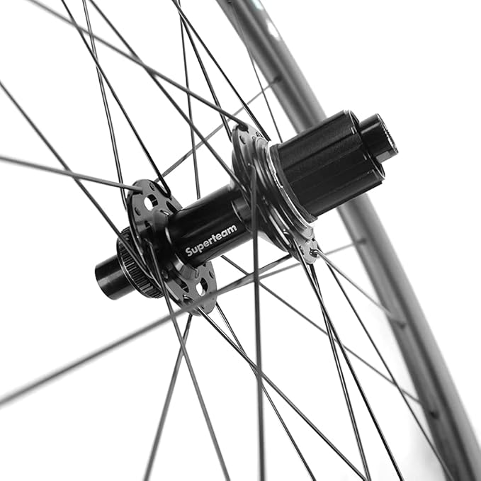 Superteam Carbon Disc Brake Wheelset 700c 50/25mm Paint-Free Wheel Tubeless Road Bike