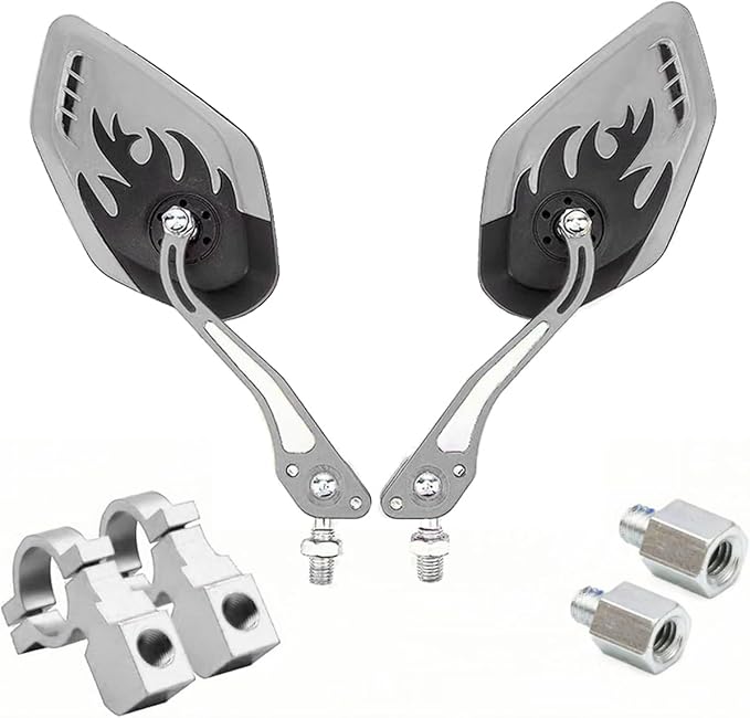 Bicycle Mirrors for Handlebars 2 Pack - Essential Rearview Mirror Set for Electric Bikes, Mirrycle Bike Mirror(Silvery)