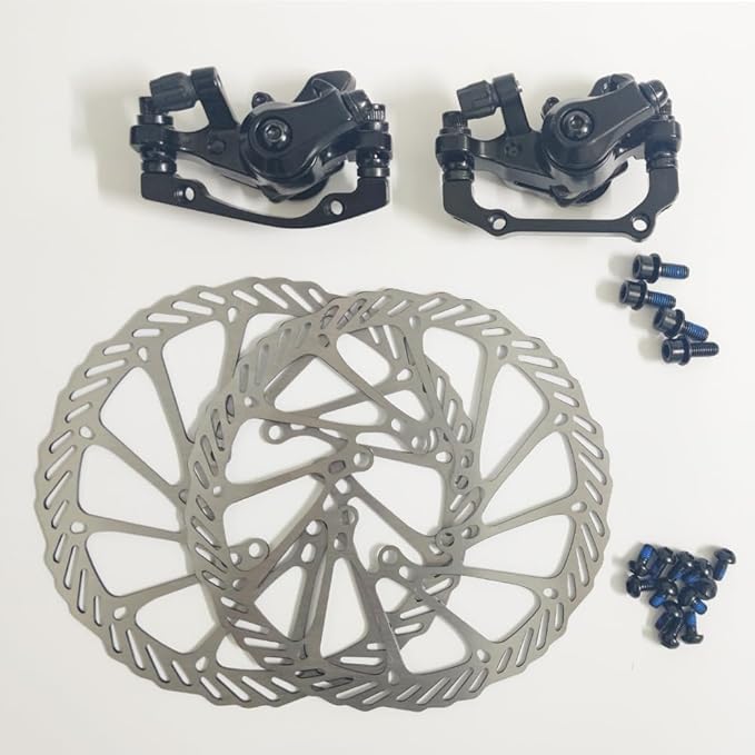 Bicycle Disc Brake Kit,Mechanical Disc Brake Kit,Including Front and Rear Mechanical Disc Brake Calipers with 160mm Rotor for Mountain Bikes,Folding Bikes,Road Bikes