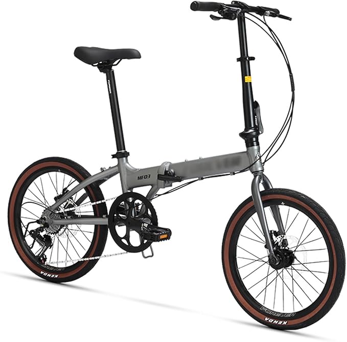 20 Inch Folding Bike for Adult Men Women, 8-Speed Drivetrain City Commuter Bike Adjustable Stem Portable Bicycle(Style2)