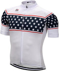 Weimostar Men's USA Cycling Jersey Short Sleeve Biking Shirts Breathable with Pockets