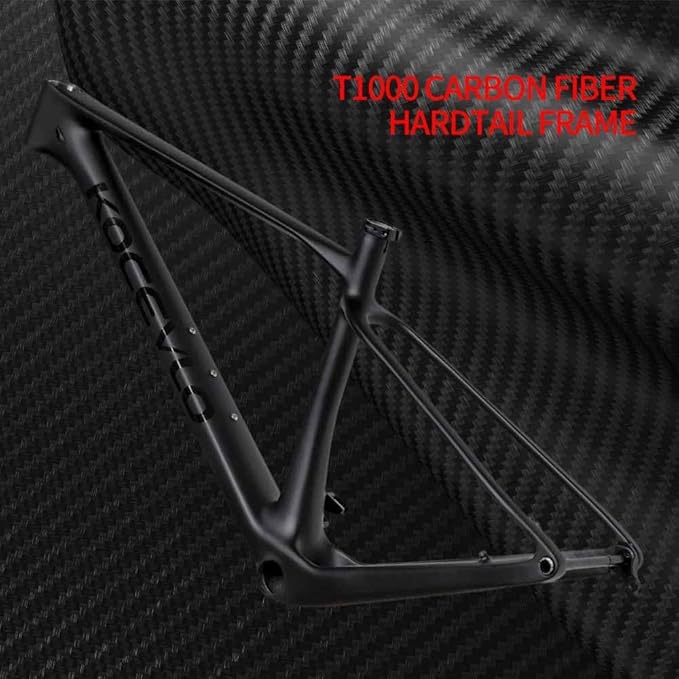 15/17/19in Carbon Fibre Cyclocross Frame 29er XC Hardtail Mountain Bike Boost Frame 12 * 148mm Thru-Axle, Press-in BB92mm Disc Brake, Internal Routing