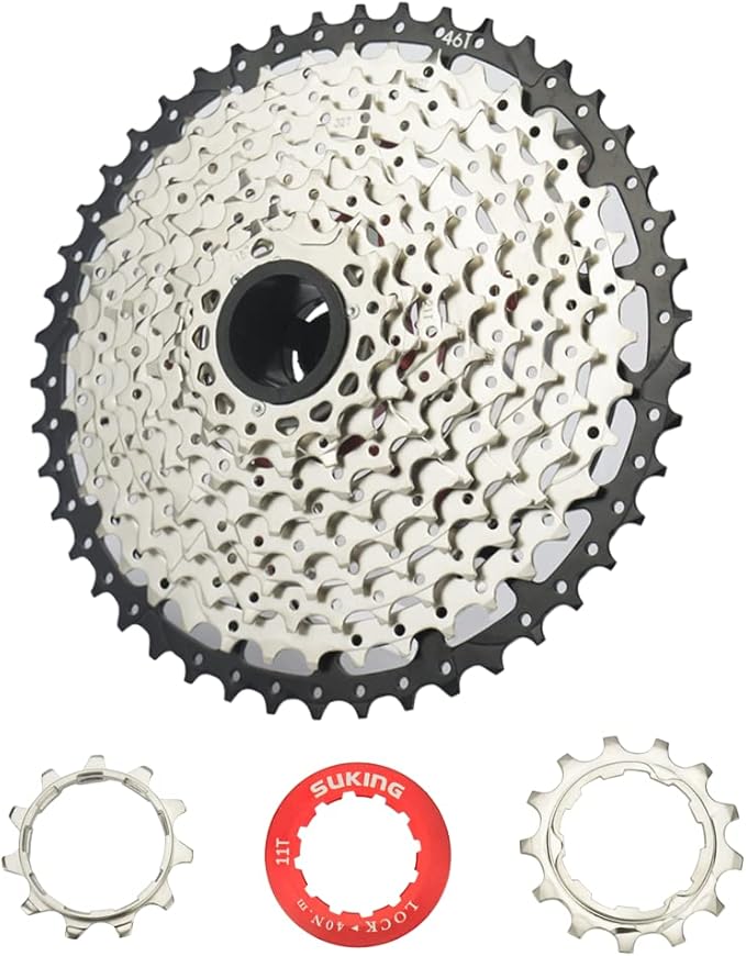 CYSKY 8/9/10/11/12-Speed Cassette 11-25T/28T/32T/34T/36T/40T/42T/46T/50T/52T Bike Sprocket Freewheel Compatible with Shimano, Sram HG Hub, Fit for Mountain Bike, Road Bike, MTB Cassette