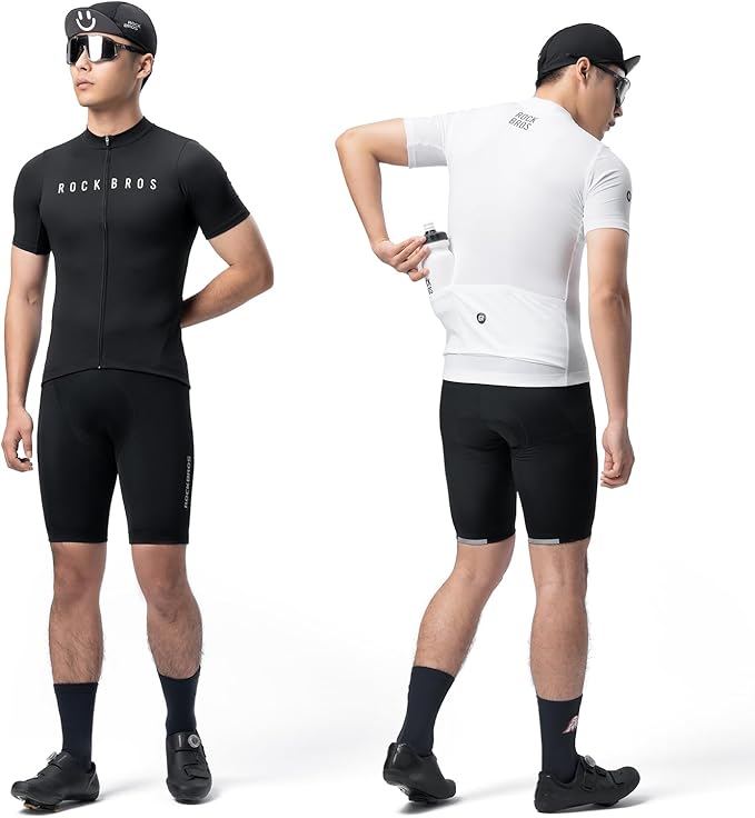 ROCKBROS Men's Cycling Jersey Short Sleeve Bike Jersey Breathable, Moisture Wicking, Quick Dry Bike Shirt