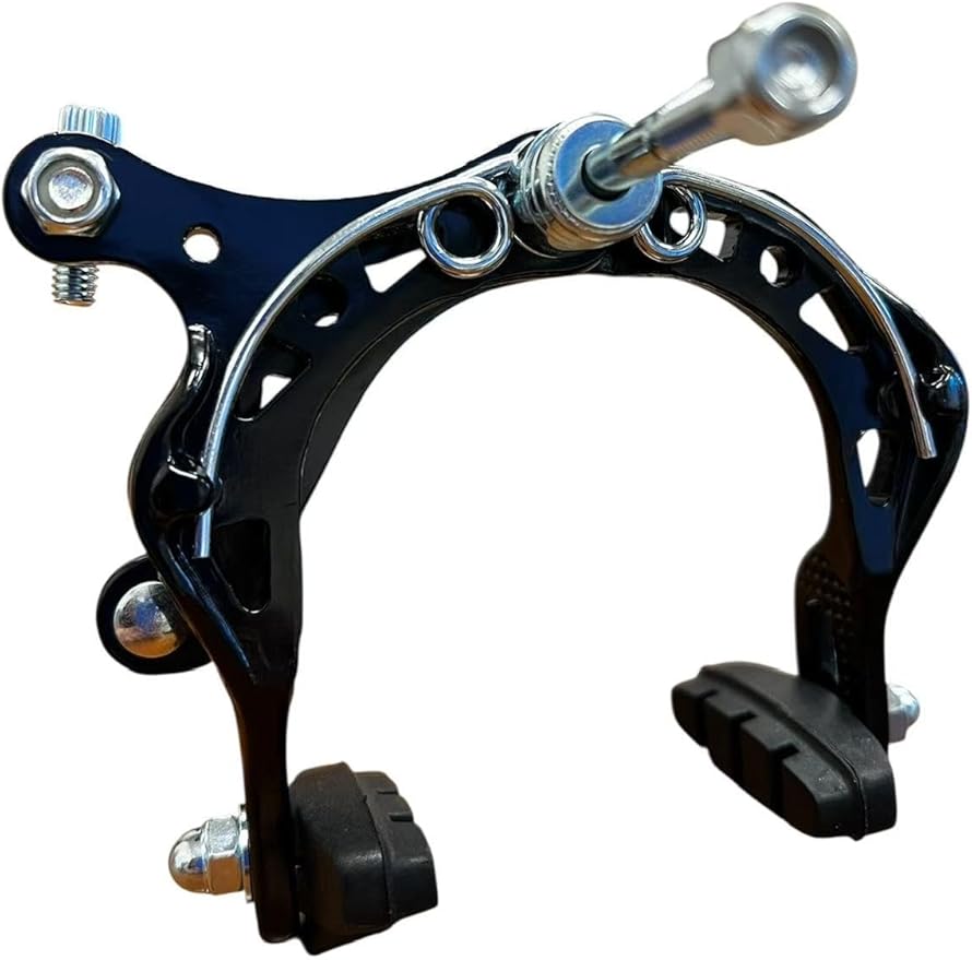 1 Pair C-Brake Brake Arm Set – Front & Rear Side Pull Rim Brakes with 50mm Pads, 110mm Arm – Electroplated Aluminum Alloy