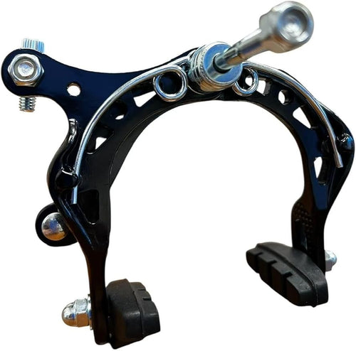 1 Pair C-Brake Brake Arm Set – Front & Rear Side Pull Rim Brakes with 50mm Pads, 110mm Arm – Electroplated Aluminum Alloy