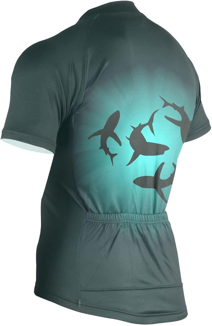 Men's Cycling Bike Jersey Short Sleeve Moisture Wicking, Breathable, Quick Dry Biking Shirt with 3 Rear Pockets