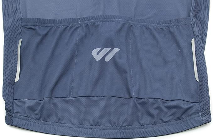 Wulibike Men's Cycling Jerseys Short Sleeve Bike Biking Shirts Full Zip with Pockets Road Bicycle Clothing