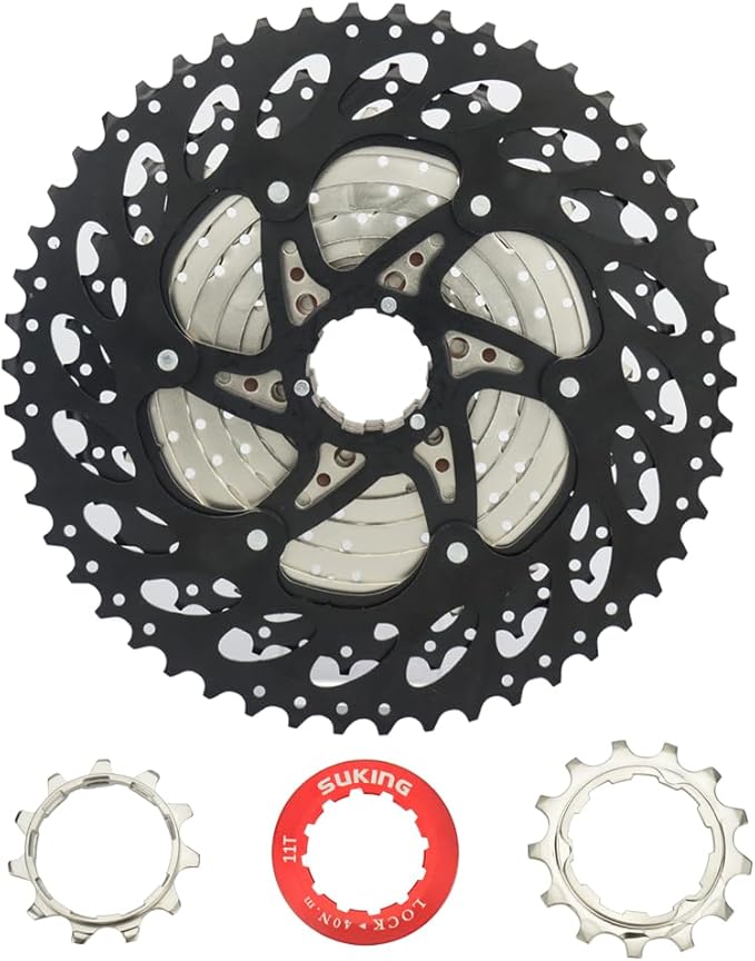 CYSKY 8/9/10/11/12-Speed Cassette 11-25T/28T/32T/34T/36T/40T/42T/46T/50T/52T Bike Sprocket Freewheel Compatible with Shimano, Sram HG Hub, Fit for Mountain Bike, Road Bike, MTB Cassette