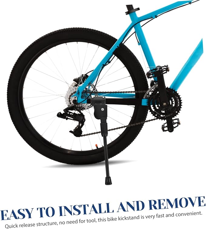 Mipcase Mountain Bike Kickstand Adjustable Single-Side Support Sturdy Metal Bicycle Kickstand for Boys and Girls and Adult Bikes 1 Piece