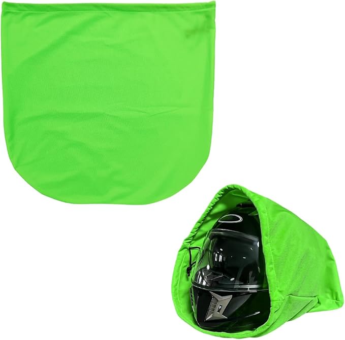 Motorcycle Helmet Bag, Helmet Protection Drawstring Bag Made of Nylon Cloth, Large Capacity Helmet Storage Bag for Motorcycle Bicycle, Universal Motorcycle Accessories (Green)