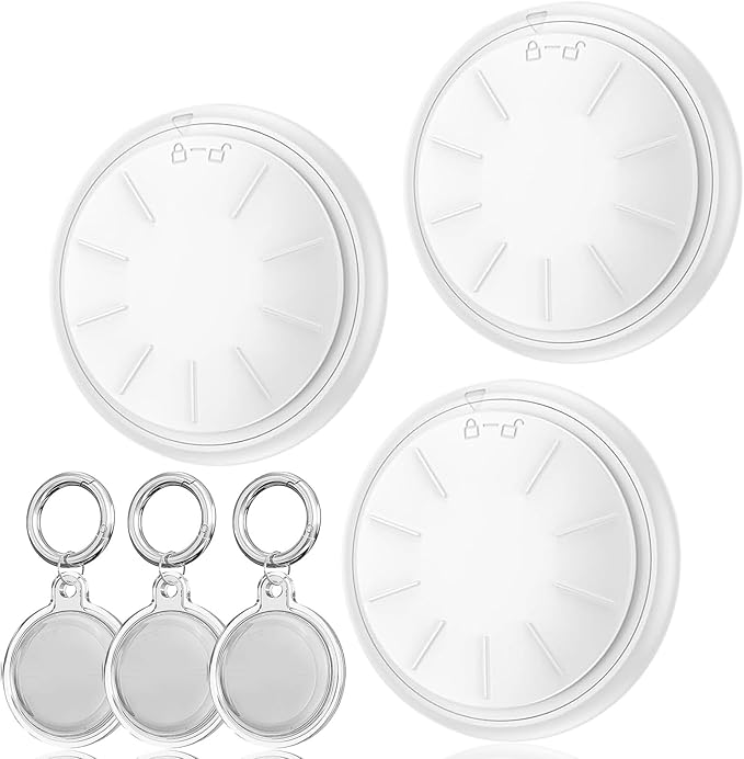 3 Packs Air Tracker Tags[Apple MFi Certified],Tracker Tags Work with Apple Find My (iOS Only),Bluetooth Tracker with Waterproof Case,Smart Keys Finder and Item Locator for Keys,Bags,Luggage,etc