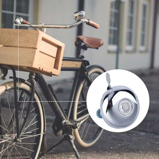 1Pc Bike Bell, Horn Retro Metal Handlebar Ring Cycling Sound Alarm for Cycling Safety