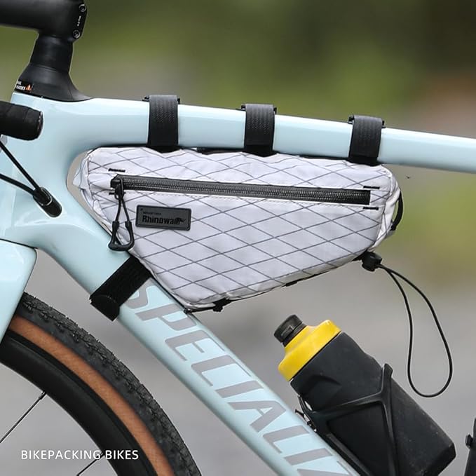 Rhinowalk Bicycle Front Frame Bag Bike Under Top Tube Triangle Bag Lightweight 1.7L Cycling Accessories Nylon Pack Pouch for Mountain Road Bike
