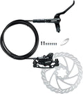 RUJOI MTB Hydraulic Disc Brakes Set, Mountain Bike Right Rear 1450mm Brake Aluminum Alloy Levers with Calipers PM/is Adapter and 160mm Rotor Fit E-Bike(Pred Bled/Pads Included