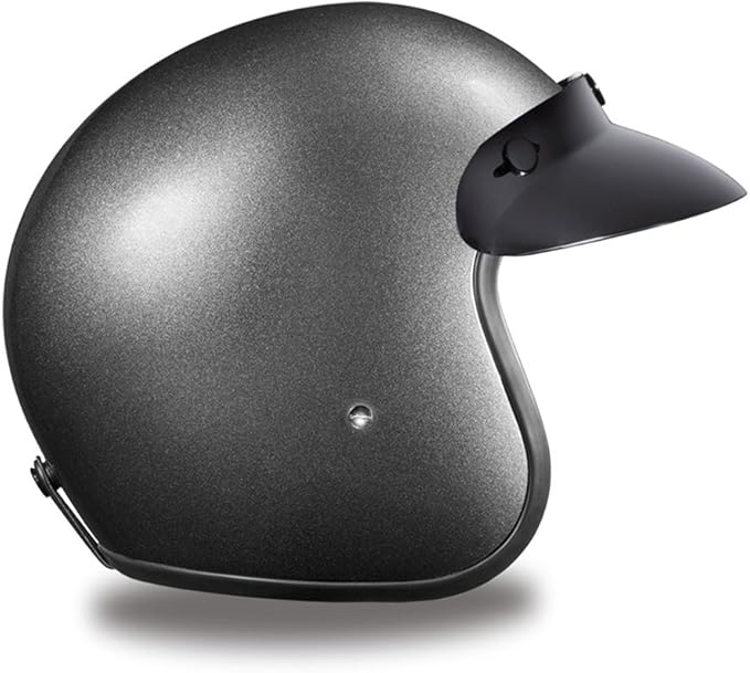 Daytona Helmets Retro 3/4 Open Face Motorcycle Helmet - Vintage Style, DOT Approved Helmet for Men & Women, Lightweight, Adjustable Fit, Removable Visor - Bike, Moped, Chopper, Scooter Helmet