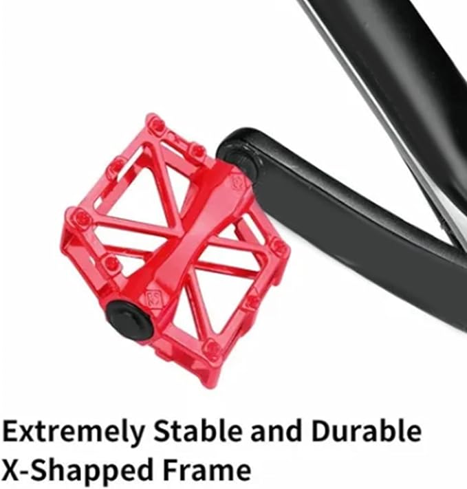 Mountain Bike Pedals Aluminum Alloy Stable Hollow Design Light Weight High Strength Wide Road Bike Pedal Set