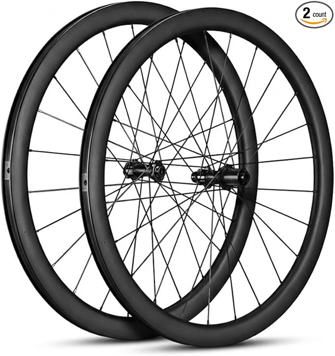 GODLIKE Ultralight Carbon Fiber Road Bike Wheelset 700C 42mm Deep Section Thru Axle Disc Brake Center Lock 120 Points Hub Carbon Clincher Rims