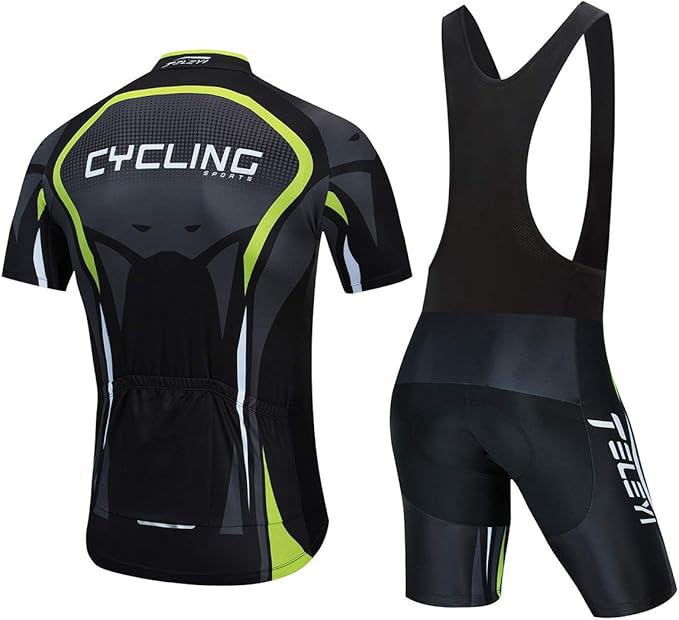 Men's Cycling Jersey Set, Summer Mountain Bike Clothing Short Sleeved Riding Jerseys