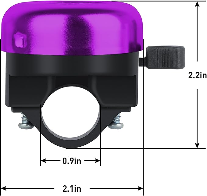 Purple Unicorn Bike Bell for Kids Girls Boys,Adjustable Size Bicycle Bell Bike Accessories for Adult Women Men Clear Sound Bike Horns