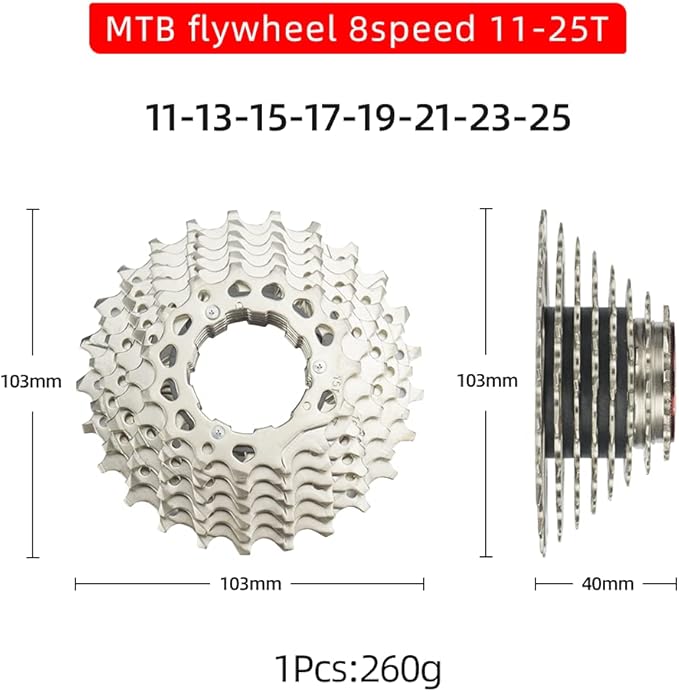 CYSKY 8/9/10/11/12-Speed Cassette 11-25T/28T/32T/34T/36T/40T/42T/46T/50T/52T Bike Sprocket Freewheel Compatible with Shimano, Sram HG Hub, Fit for Mountain Bike, Road Bike, MTB Cassette