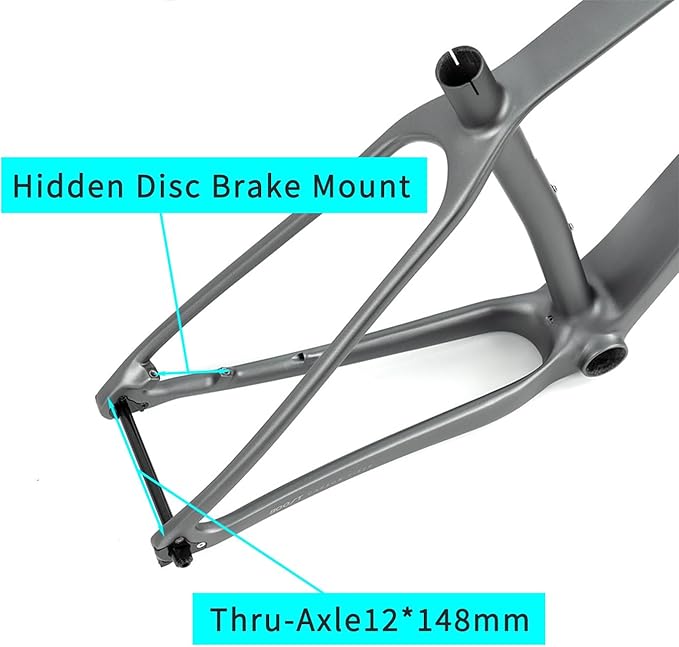 27.5/29er Carbon Fiber Mountain Bike Frame 15"/17"/19" Disc Brake XC Hardtail Frames Thru Axle 12x148mm Boost Frameset Max 2.35" Tire