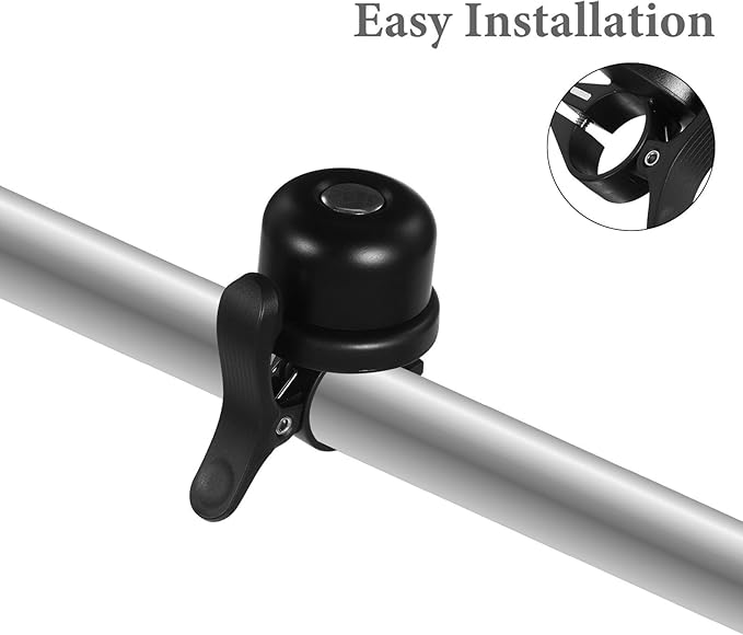 Vintage Bike Bell for Mountain Bicycles Black Metal Anti-Loss Cycling Bell with Loud Sound for Outdoor Riding and Bicycle Handlebars
