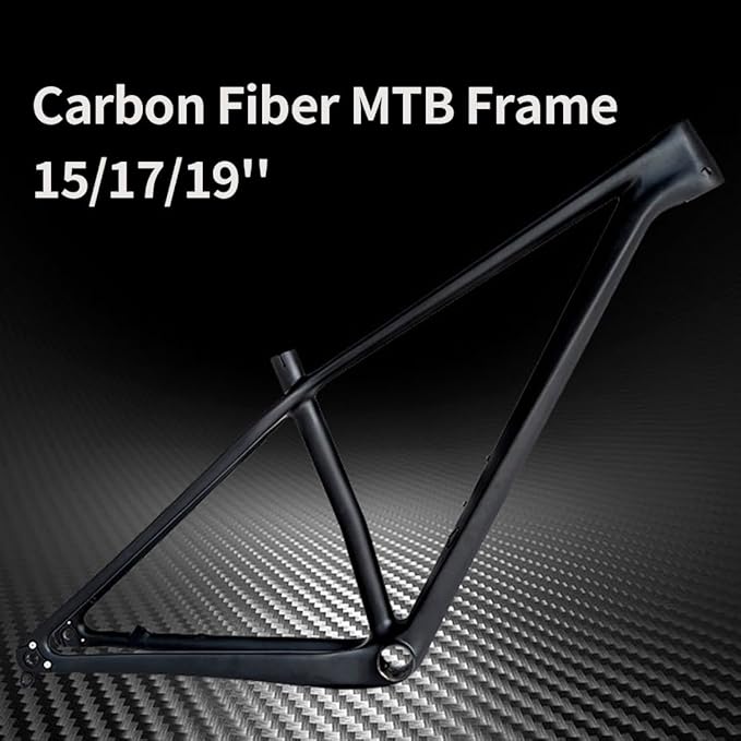 Carbon Fibre Hardtail MTB Frame 27.5/29er XC Mountain Bike Frame 15/17/19'' Disc Brake Thru Axle 12x142mm Internal Routing