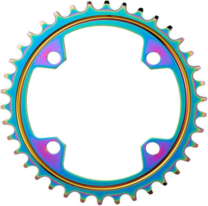 YBEKI 104BCD Chainring - CNC 7075-T6 Aluminum Narrow-Wide Round Chainwheel for MTB/Road Bikes (32-38T) | Compatible with Shimano/SRAM 8-11 Speed | Ultra-Light | Anti-Drop Design