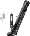 Motorcycle Kickstand for KTM 50 Mini Adventure/50 SX Factory/Junior/Mini, Heavy Duty Motorcycle Side Stand Anti-Slip Adjustable Kickstand Extension,A/Black
