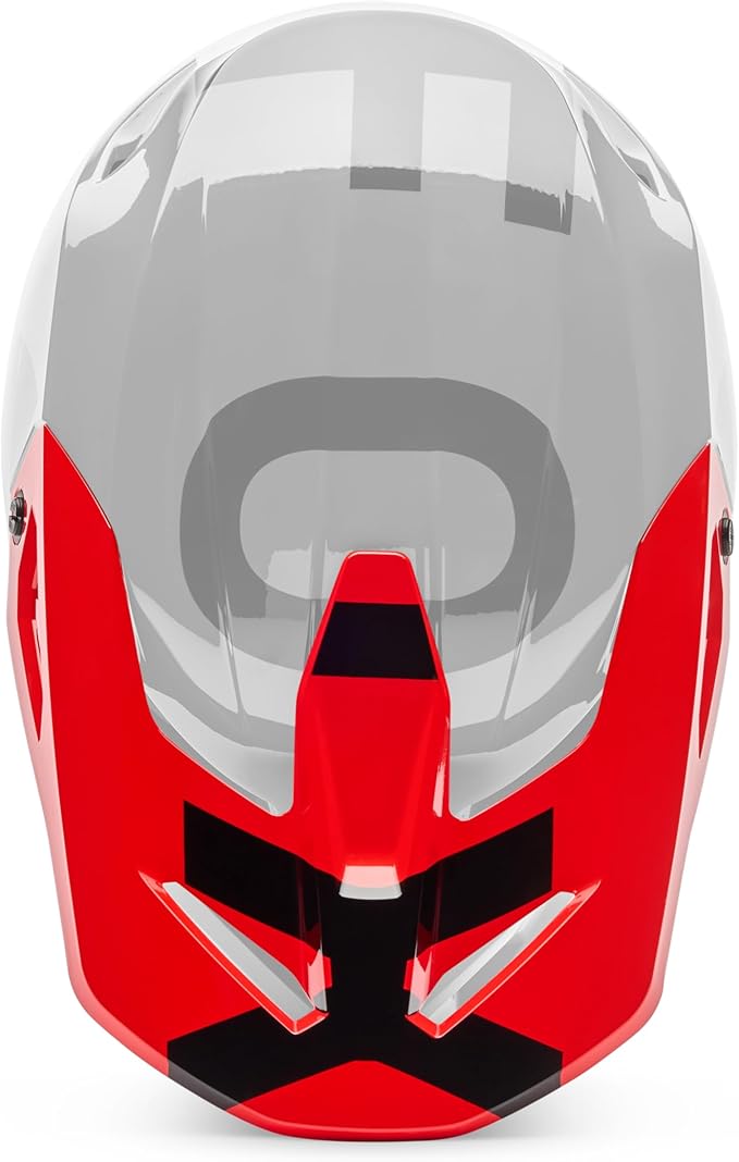 Fox Racing V1 Helmet Motocross Dirt Bike Visor, Fluorescent Red Shield, X-Small