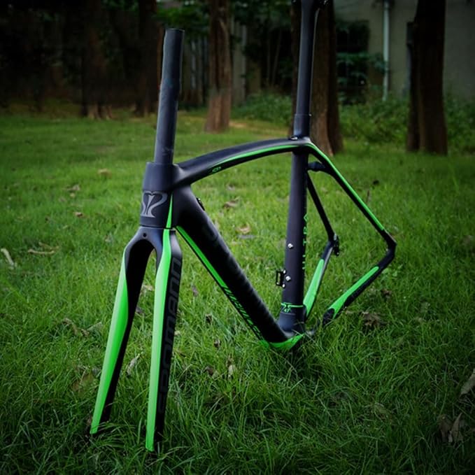 TUJISEK 700C Road Bikes Frame Carbon Fibre Frameset with Fork 47/50/52/54/56CM Frame C Brake QR 130MM Semi Internal Routing Ultra Light 750g